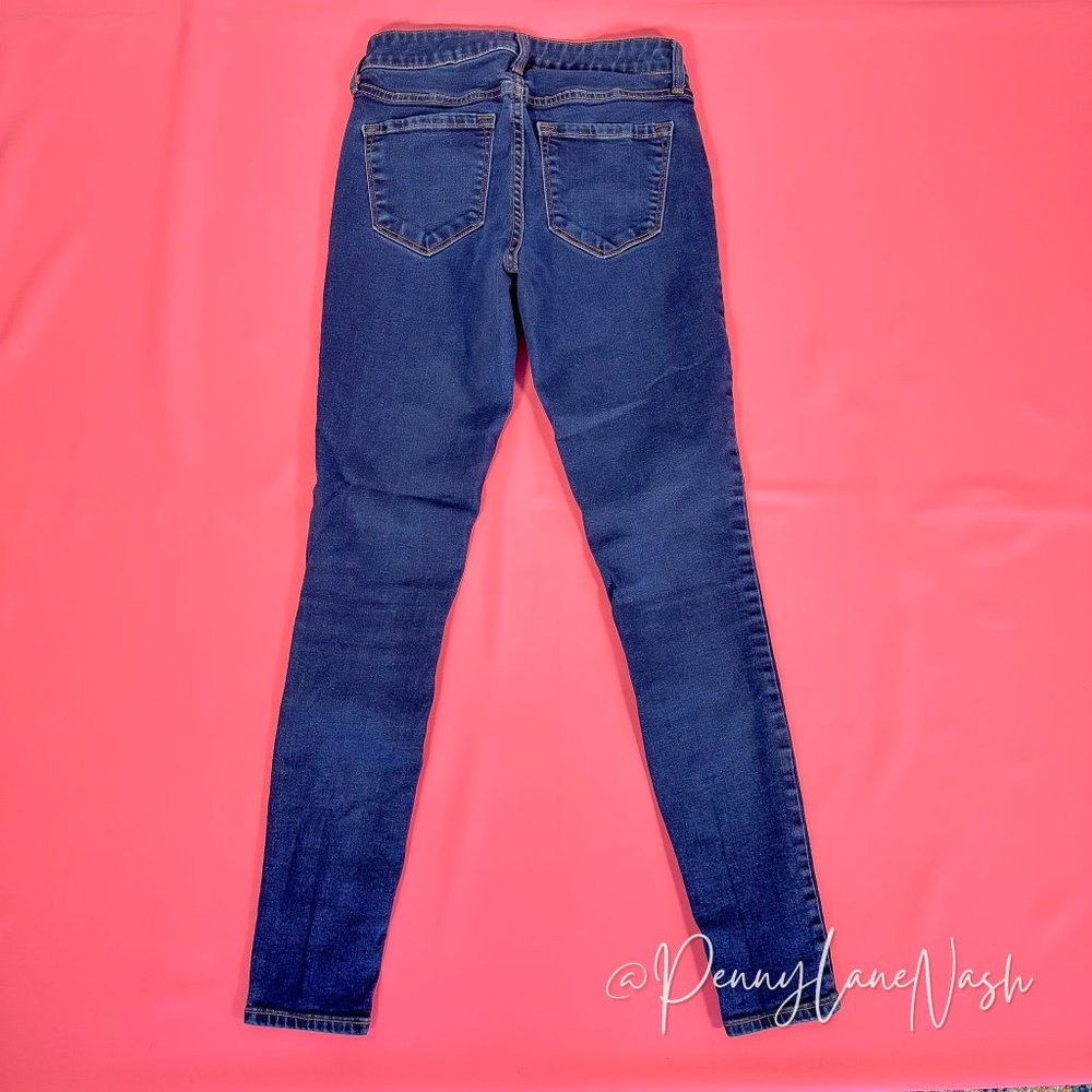 Old Navy Rockstar MId Rise Super Skinny Jeans Blue - Picture 7 of 10